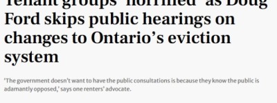 不辩论！安省强推”闪电驱逐”法案，租客团体气到跳脚！