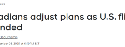 大规模停飞! 加拿大人出行请注意: 美国2000个航班突然取消!