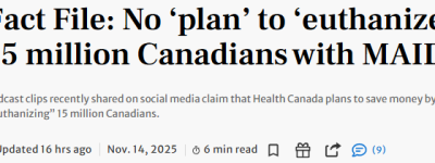 惊人传闻! 加拿大计划”安乐死1500万人”刷爆全网! 真相曝光