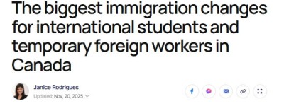 加拿大明年学签大缩水：本科更难，硕博放行，工签砍178专业！