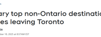 一年有3.5万家庭”逃离”GTA: 这两个地方最热门!