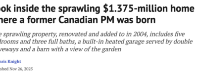 加拿大前总理故居挂牌出售！三英亩的百年老宅，仅售一百多万！