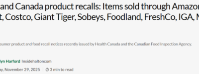 加拿大全国大规模召回! Costco、沃尔玛、亚马逊多款商品中招