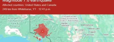 今天！七级强震袭加拿大BC以北 余震不断