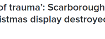 多伦多蒙面暴徒持铁锤”血洗”居民区: 多户圣诞布景、车辆被砸毁