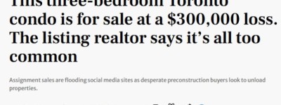 原价115万，多伦多业主血亏30万求接盘！华人经纪都踩雷