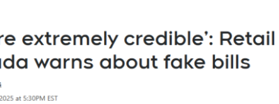 加拿大假钞数量暴增: 几乎和真钞一模一样! 尽量避免现金交易!