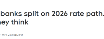 加拿大6大银行公布2026年利率预测: 只有一家认为会降息!
