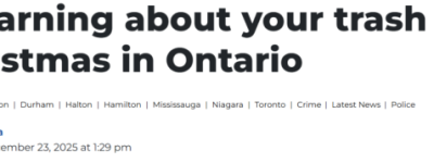 小心被盯上! 安省警方紧急警告: 你家的垃圾桶, 可能”引贼入室”