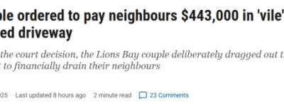 华人邻居因共用车道翻脸！家门口挖沟堵路、微信群互撕