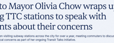 接地气! 邹至蕙一年走访多伦多30个地铁站, 倾听民意!