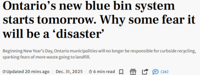紧急提醒! 多伦多蓝桶回收新规明天生效! 业内担心将是一场”灾难”