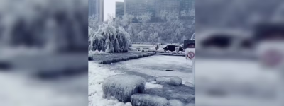 尼亞加拉大瀑布冬日仙境被徹底”冰封”