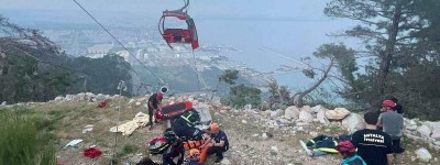 土耳其发生缆车意外 造成一死10伤