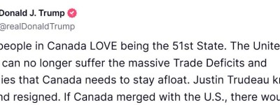 特鲁多刚辞职，特朗普就“补刀”