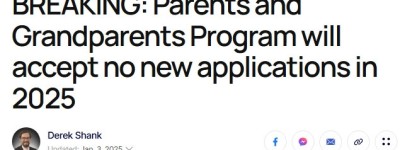 加拿大今年不接收新的父母祖父母移民申请！