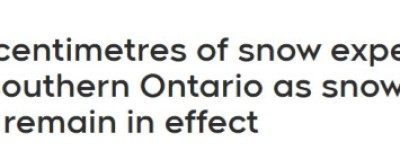 吹雪！多伦多周边再有40cm雪暴！未来两周-10C严寒天！