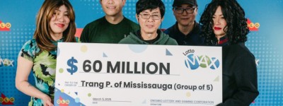 春节买彩票中大奖！大多伦多5位亚裔同事瓜分6000万！