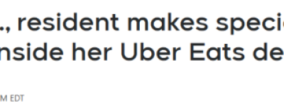 大多伦多妹子点外卖, 打开袋子一只活负鼠盯着她!双方”斗智斗勇”!