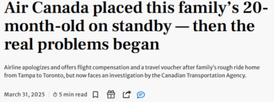 加航又出事了！20个月大婴儿被迫独坐，父母崩溃愤怒