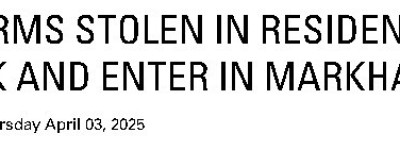 万锦16街/Warden华人区豪宅遭入室，三支枪支被盗！