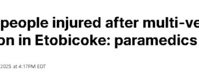 多伦多市车祸连撞11辆车，多人送医，交通中断！
