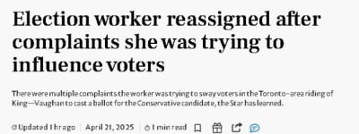 选战胶着！投票站工作人员被曝用母语劝投保守党，遭紧急撤职调查