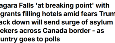 挤爆!大量移民涌入尼亚加拉瀑布占满酒店,市长警告:城市濒临崩溃!
