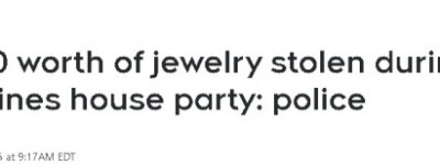 安省屋主回加拿大发现家中5万元名表珠宝被盗，包括劳力士卡地亚