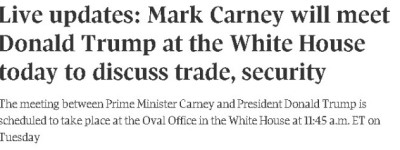 加美元首交锋！特朗普拒撤关税再提“第51州”，卡尼硬刚永远不卖！