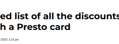 厉害了！Presto卡最新5月优惠！85折上CN塔、8折逛漫展！