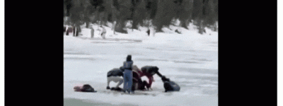 班夫国家公园被印度人占领！露易丝湖冰面被踏碎，2人落水！