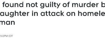 多伦多华人流浪汉遭围殴致死案，最后一名被告被判谋杀罪不成立