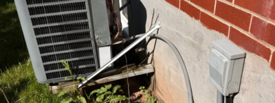 网友爆料：就为了偷一点金属居然把空调铜管给切断了