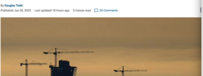 加拿大30%为投资房！多建房无法解决“住房危机”！