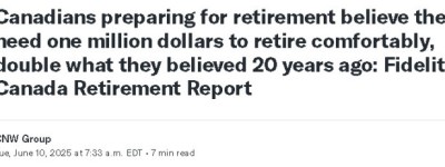 加拿大人养老”新标配”曝光！退休前存够100万，还要留套房！