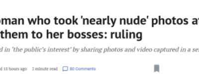 劲爆! 加拿大男子”报复”前女友, 将裸照和私密视频发给她老板!