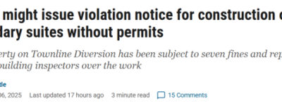 玩砸！加拿大房主后院强建房！连挨7张罚单！如今想卖都难！