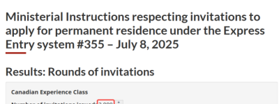 加拿大留学生移民所需的EE最新抽分：分数降了，3000人受邀