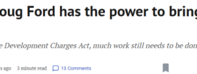 福特完全有能力把多伦多的新房价格打下去！”别再当鸵鸟了!”