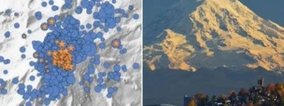 害怕 大温附近火山发癫 一天震几百次！