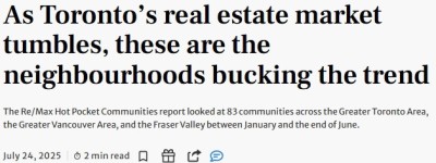 地产经纪公司新报告：多伦多”抗跌神盘”社区，最高涨幅超21%