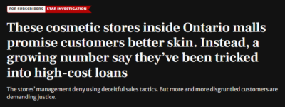 多伦多女子STC商场领”免费试用”，秒背$1.3万巨债！大批人中招