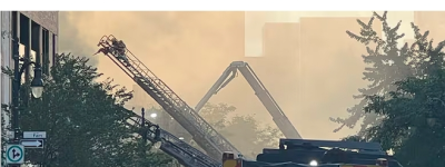 蒙特利尔市中心5级大火！华人炸鸡店疑被烧毁