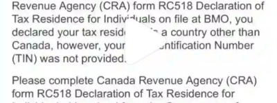 一定小心！收到加拿大银行这封信 不回最高罚$7500