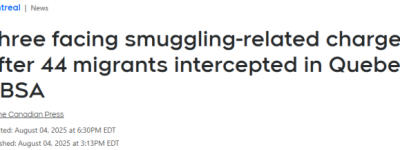 令人震惊! 加拿大警方拦截一辆卡车, 车上下来44个人…