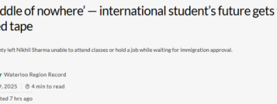 27岁印度留学生被加拿大移民局搞崩溃：被迫吃软饭、靠父母打钱