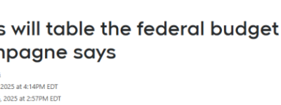 加拿大财长宣布: 自由党将于11月4日提交联邦预算案!