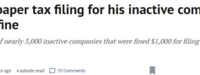 气炸！加拿大男子为零收入公司报税，被罚1000元！很多人中招！