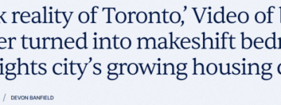 多伦多公车站变”住所”! 流浪汉硬刚政府: 要求每人一套800呎公寓